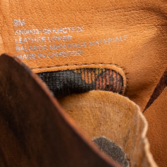 Korks Meehan Mid Shaft Brown Leather Distressed Block Heel Buckle Zip 9 M - Picture 5 of 8